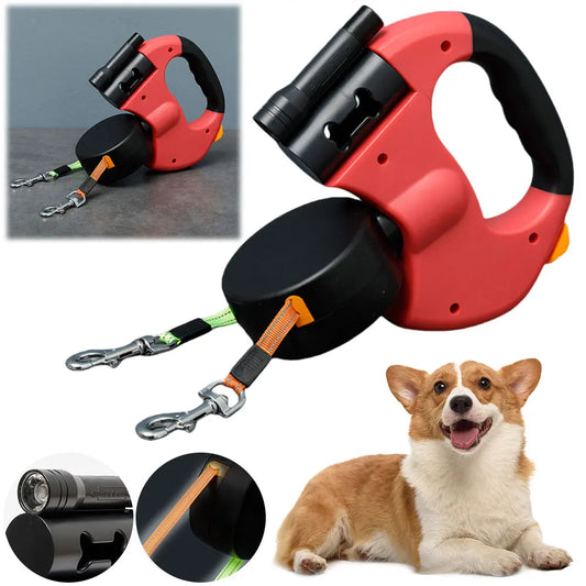 POSH PETS™ Dual LED Retractable Dog Leash