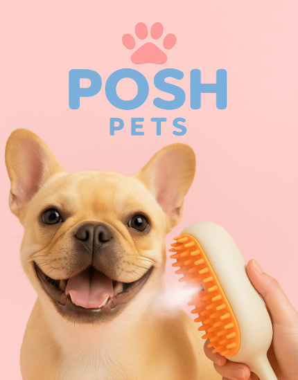 POSH PETS Silque™ Steam Comb 3 In 1 Multifunctional Pet Comb 360° Rotating Handle
